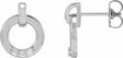 14K White Gold .08 CTW Natural Diamond Circle Earrings
