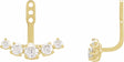 14K Yellow Gold 1 CTW Lab-Grown Diamond Curved Bar Earring Jackets