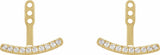 14K Yellow 1/5 CTW Lab-Grown Diamond Curved Bar Earring Jackets