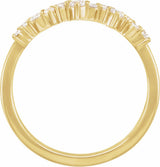 14K Yellow Gold 1/4 CTW Lab-Grown Diamond Scattered Stackable Ring