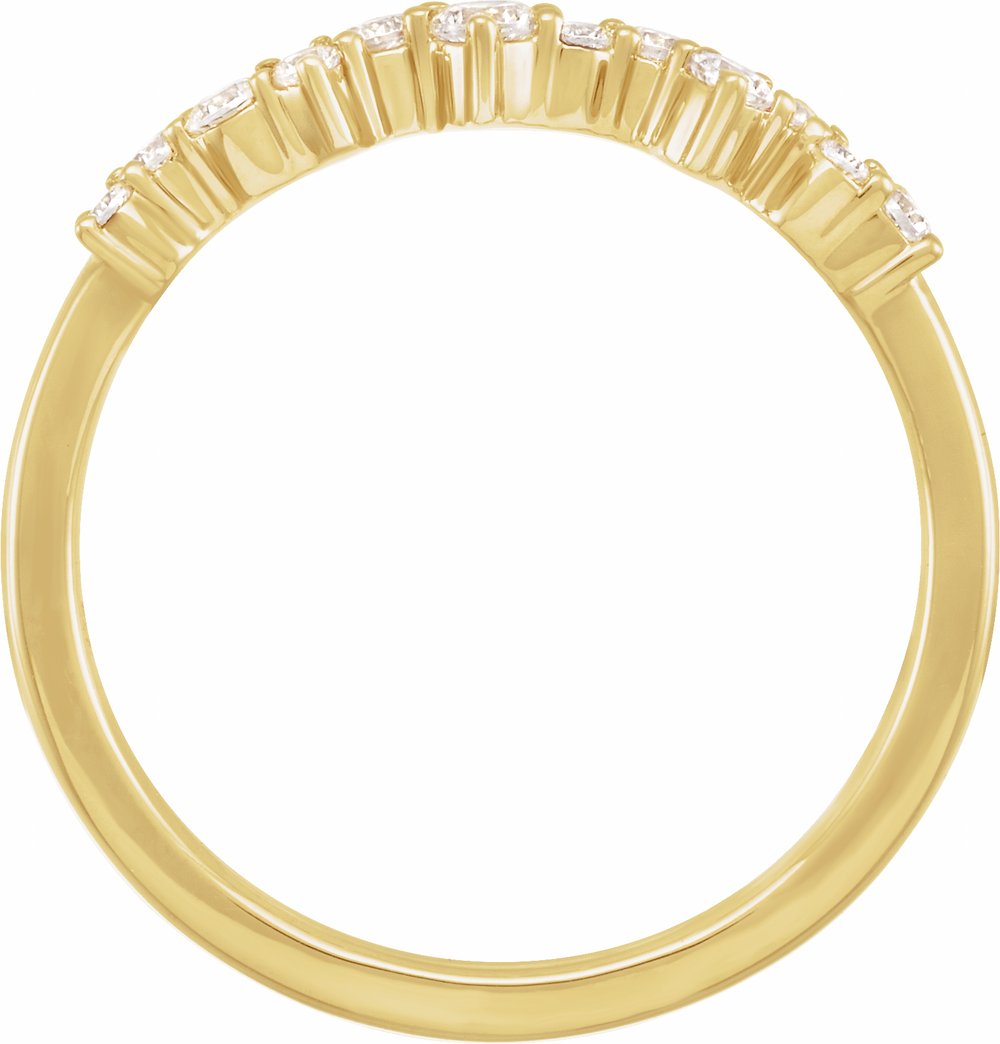 14K Yellow 1/4 CTW Lab-Grown Diamond Scattered Stackable Ring