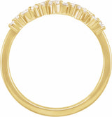 14K Yellow 1/4 CTW Lab-Grown Diamond Scattered Stackable Ring