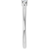 Sterling Silver .06 CT Natural Diamond Cross Promise Ring