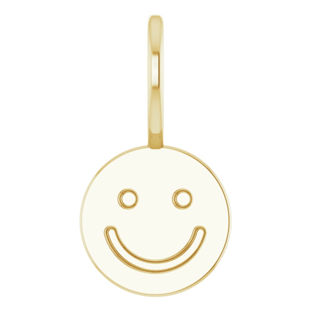 14K Yellow Gold Smiley Face Charm/Pendant