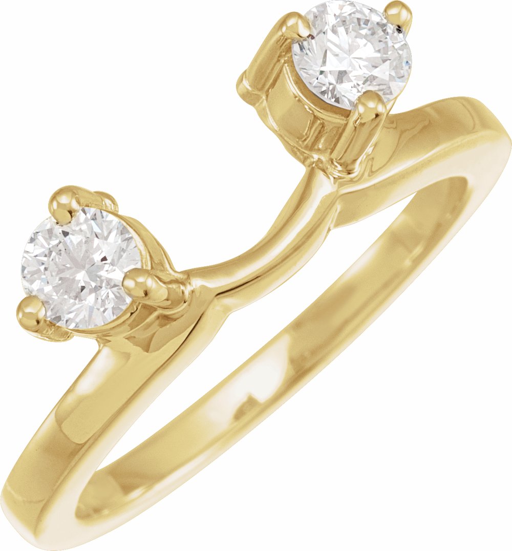 14K Yellow Gold 1/2 CTW Lab-Grown Diamond  Wrap-Style Enhancer