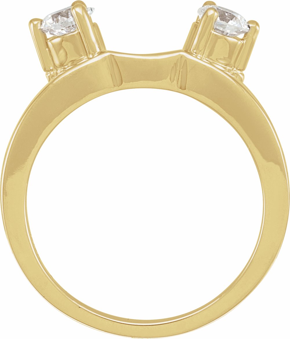 14K Yellow 1/2 CTW Lab-Grown Diamond  Wrap-Style Enhancer