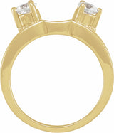 14K Yellow 1/2 CTW Natural Diamond Wrap-Style Ring Enhancer