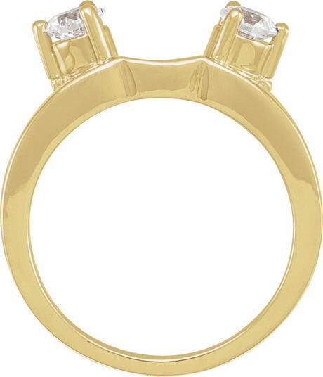 14K Yellow Gold 1/2 CTW Lab-Grown Diamond  Wrap-Style Enhancer
