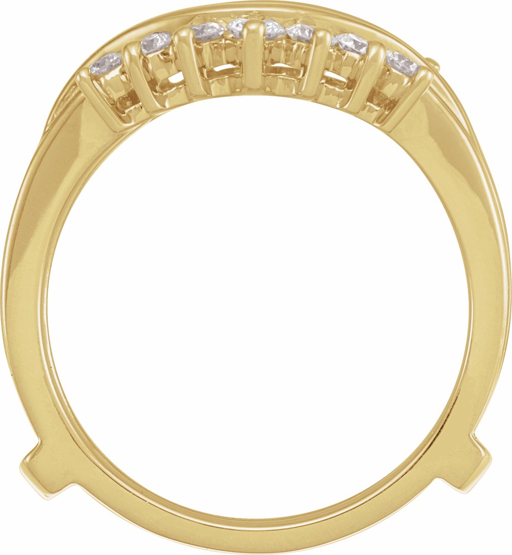 14K Yellow 1/2 CTW Natural Diamond Ring Guard