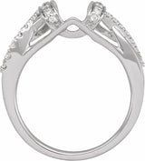 14K White 1/5 CTW Natural Diamond Ring Wrap