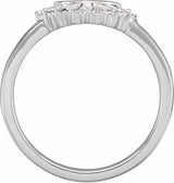 14K White 1/4 CTW Lab-Grown Diamond Contor Band