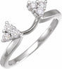 14K White 1/4 CTW Natural Diamond Wrap-Style Enhancer Ring 