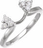 14K White Gold 1/4 CTW Natural Diamond Wrap-Style Enhancer Ring 