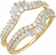 14K Yellow 1 CTW Natural Diamond Ring Guard