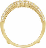 14K Yellow 1 CTW Natural Diamond Ring Guard