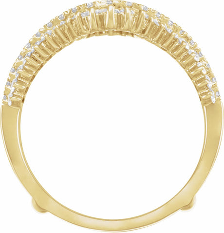 14K Yellow 1 CTW Natural Diamond Ring Guard