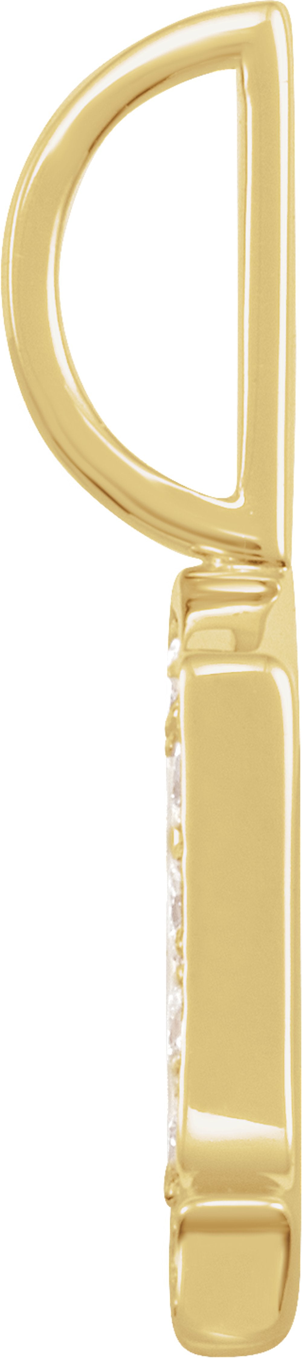 14K Yellow Gold .05 CTW Natural Diamond Gothic Initial D Charm/Pendant
