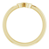14K Yellow Gold 2-Heart Family Engravable Ring