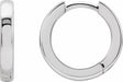14K White Gold Hinged 12 mm Hoop Earrings