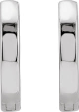 14K White Gold Hinged 16 mm Hoop Earrings