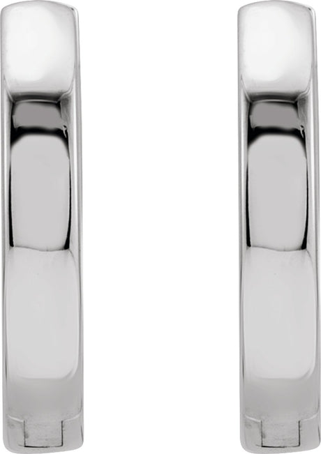 14K White Gold Hinged 16 mm Hoop Earrings