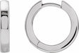 14K White Gold Hinged 16 mm Hoop Earrings
