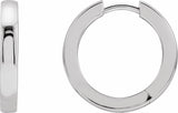 Sterling Silver Hinged 18 mm Hoop Earrings