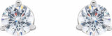 14K White 5.7 mm Imitation White Cubic Zirconia Stud Earrings