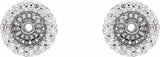 14K White Gold 1/6 CTW Natural Diamond Earring Jackets with 4.1 mm ID