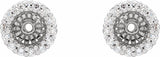 14K White 1/6 CTW Diamond Earring Jackets with 4.1 mm ID