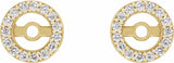 14K Yellow Gold .08 CTW Natural Diamond Earring Jackets with 3.6 mm ID