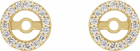14K Yellow Gold .08 CTW Natural Diamond Earring Jackets with 3.6 mm ID