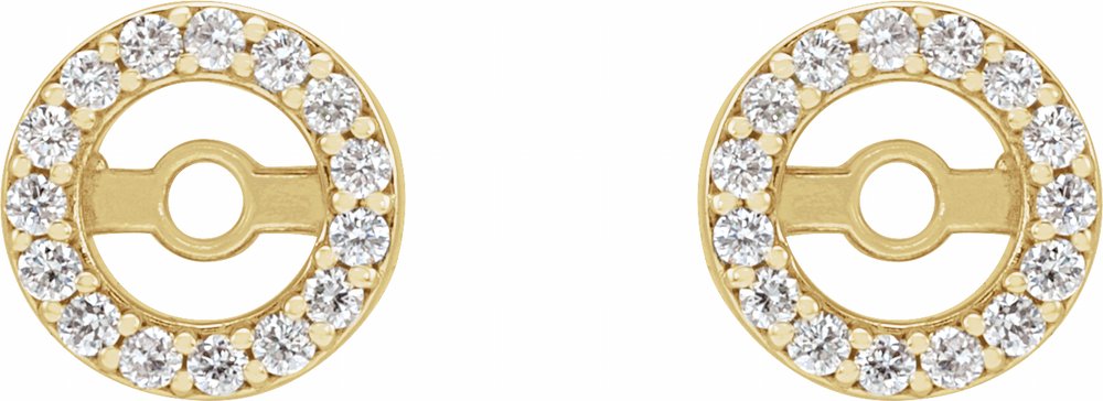 14K Yellow .08 CTW Natural Diamond Earring Jackets with 3.6 mm ID