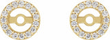 14K Yellow .08 CTW Natural Diamond Earring Jackets with 3.6 mm ID