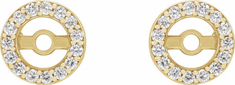 14K Yellow .08 CTW Natural Diamond Earring Jackets with 3.6 mm ID