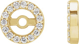 14K Yellow Gold .08 CTW Natural Diamond Earring Jackets with 3.6 mm ID