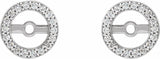 Platinum .08 CTW Natural Diamond Earring Jackets with 4.6 mm ID