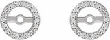 Platinum .08 CTW Natural Diamond Earring Jackets with 4.6 mm ID