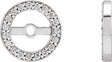 14K White Gold 1/8 CTW Natural Diamond Earring Jackets with 5.3 mm ID