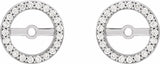 14K White 1/10 CTW Natural Diamond Earring Jackets with 6.1 mm ID