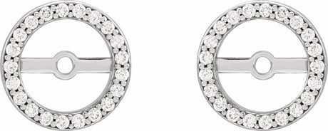 14K White 1/10 CTW Natural Diamond Earring Jackets with 6.1 mm ID