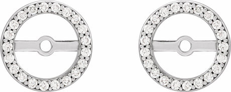 14K White 1/10 CTW Natural Diamond Earring Jackets with 6.1 mm ID