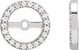 14K White 1/10 CTW Natural Diamond Earring Jackets with 6.1 mm ID