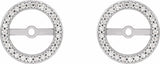 14K White Gold 1/8 CTW Natural Diamond Earring Jackets with 7 mm ID