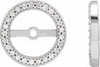 14K White Gold 1/8 CTW Natural Diamond Earring Jackets with 7 mm ID