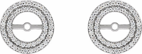 14K White 1/4 CTW Natural Diamond Earring Jackets