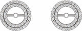 14K White Gold 1/4 CTW Natural Diamond Earring Jackets