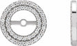 14K White Gold 1/4 CTW Natural Diamond Earring Jackets