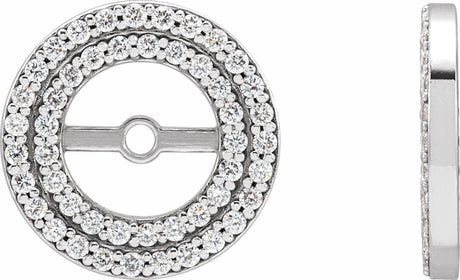 14K White Gold 1/4 CTW Natural Diamond Earring Jackets
