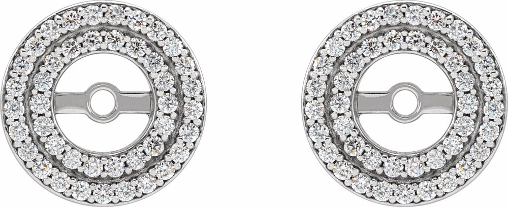 14K White 1/4 CTW Diamond Earring Jackets